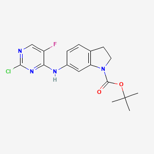1H-Indole-1-carboxylic acid, 6-[(2-chloro-5-fluoro-4-pyrimidinyl)amino]-2,3-dihydro-, 1,1-dimethylethyl ester