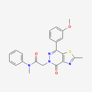 2-(7-(3-methoxyphenyl)-2-methyl-4-oxothiazolo[4,5-d]pyridazin-5(4H)-yl)-N-methyl-N-phenylacetamide