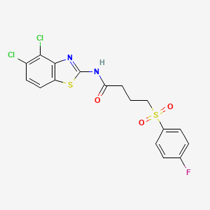 N-(4,5-dichlorobenzo[d]thiazol-2-yl)-4-((4-fluorophenyl)sulfonyl)butanamide
