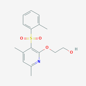 2-({4,6-Dimethyl-3-[(2-methylphenyl)sulfonyl]-2-pyridinyl}oxy)-1-ethanol