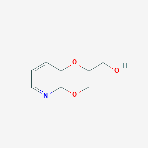 molecular formula C8H9NO3 B2994366 (2,3-Dihydro-[1,4]dioxino[2,3-b]pyridin-2-yl)methanol CAS No. 153332-63-9