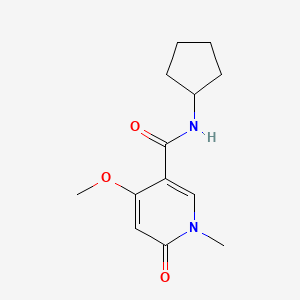 N-cyclopentyl-4-methoxy-1-methyl-6-oxo-1,6-dihydropyridine-3-carboxamide