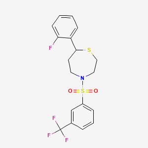 7-(2-Fluorophenyl)-4-((3-(trifluoromethyl)phenyl)sulfonyl)-1,4-thiazepane