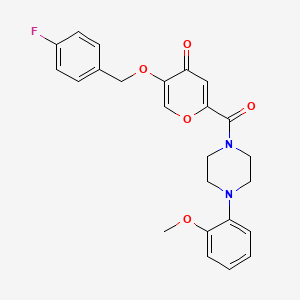 5-((4-fluorobenzyl)oxy)-2-(4-(2-methoxyphenyl)piperazine-1-carbonyl)-4H-pyran-4-one