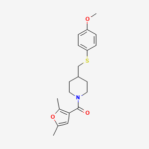 (2,5-Dimethylfuran-3-yl)(4-(((4-methoxyphenyl)thio)methyl)piperidin-1-yl)methanone