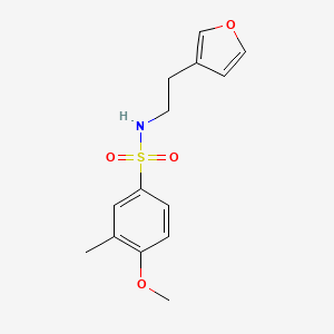 molecular formula C14H17NO4S B2994408 N-(2-(furan-3-yl)ethyl)-4-methoxy-3-methylbenzenesulfonamide CAS No. 1448035-69-5