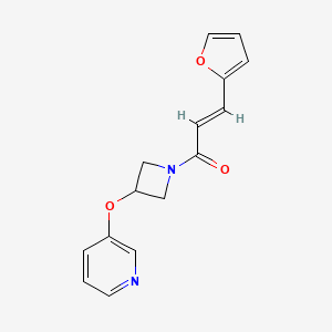 molecular formula C15H14N2O3 B2994413 (E)-3-(furan-2-yl)-1-(3-(pyridin-3-yloxy)azetidin-1-yl)prop-2-en-1-one CAS No. 1904624-82-3