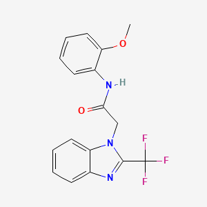N-(2-methoxyphenyl)-2-[2-(trifluoromethyl)benzimidazol-1-yl]acetamide
