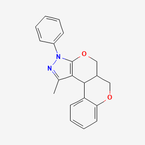 1-methyl-3-phenyl-5,5a,6,11b-tetrahydro-3H-chromeno[4',3':4,5]pyrano[2,3-c]pyrazole