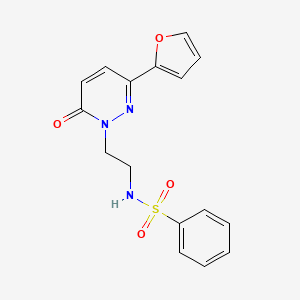 N-(2-(3-(furan-2-yl)-6-oxopyridazin-1(6H)-yl)ethyl)benzenesulfonamide