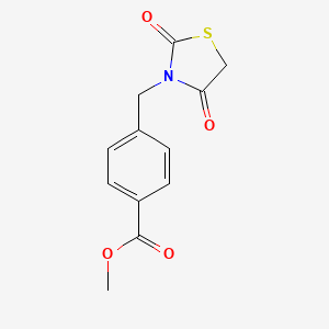 molecular formula C12H11NO4S B2994437 Methyl 4-[(2,4-dioxo-1,3-thiazolidin-3-yl)methyl]benzoate CAS No. 749216-29-3