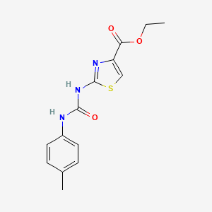 molecular formula C14H15N3O3S B2994441 Ethyl 2-[(4-methylphenyl)carbamoylamino]-1,3-thiazole-4-carboxylate CAS No. 330676-30-7