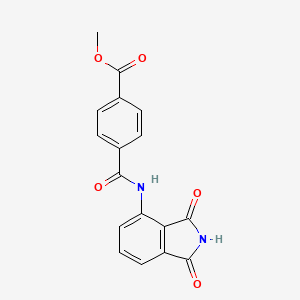 molecular formula C17H12N2O5 B2994442 Methyl 4-((1,3-dioxoisoindolin-4-yl)carbamoyl)benzoate CAS No. 391876-98-5