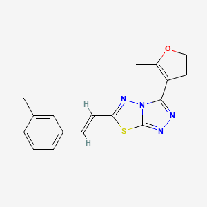 (E)-3-(2-methylfuran-3-yl)-6-(3-methylstyryl)-[1,2,4]triazolo[3,4-b][1,3,4]thiadiazole