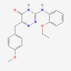 molecular formula C19H20N4O3 B2994478 3-[(2-Ethoxyphenyl)amino]-6-(4-methoxybenzyl)-1,2,4-triazin-5-ol CAS No. 534597-23-4