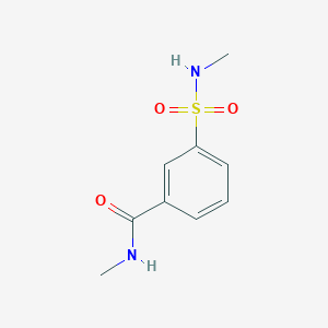 molecular formula C9H12N2O3S B2994480 N-methyl-3-(methylsulfamoyl)benzamide CAS No. 1111149-94-0