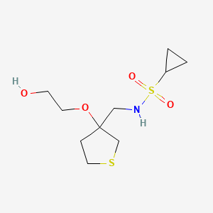 N-((3-(2-hydroxyethoxy)tetrahydrothiophen-3-yl)methyl)cyclopropanesulfonamide