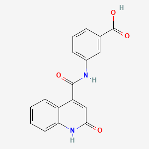 molecular formula C17H12N2O4 B2994485 3-(2-氧代-1,2-二氢喹啉-4-酰胺)苯甲酸 CAS No. 356081-52-2