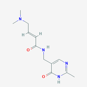 B2994491 (E)-4-(Dimethylamino)-N-[(2-methyl-6-oxo-1H-pyrimidin-5-yl)methyl]but-2-enamide CAS No. 2411334-93-3