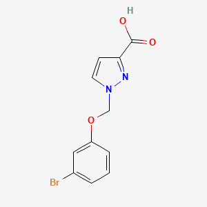 molecular formula C11H9BrN2O3 B2994547 1-[(3-bromophenoxy)methyl]-1H-pyrazole-3-carboxylic acid CAS No. 1006487-34-8
