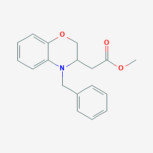 molecular formula C18H19NO3 B2994551 methyl 2-(4-benzyl-3,4-dihydro-2H-1,4-benzoxazin-3-yl)acetate CAS No. 861212-96-6