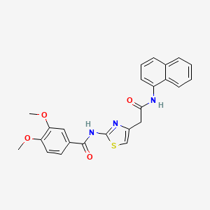molecular formula C24H21N3O4S B2994557 3,4-dimethoxy-N-(4-(2-(naphthalen-1-ylamino)-2-oxoethyl)thiazol-2-yl)benzamide CAS No. 1005308-30-4