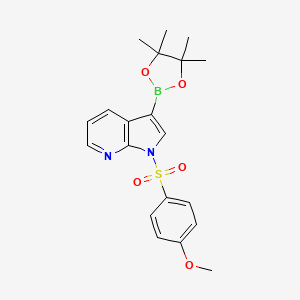 molecular formula C20H23BN2O5S B2994576 1-(p-Methoxyphenylsulfonyl)-7-azaindole-3-boronic Acid Pinacol Ester CAS No. 2304635-47-8