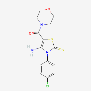 (4-Amino-3-(4-chlorophenyl)-2-thioxo-2,3-dihydrothiazol-5-yl)(morpholino)methanone