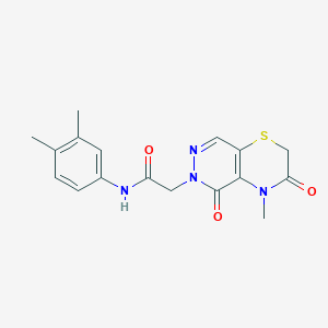 methyl 4-({[2-methyl-5-(2-methyl-5,8-dioxo-5,6,7,8-tetrahydro-4H-pyrazolo[1,5-a][1,3]diazepin-3-yl)phenyl]sulfonyl}amino)benzoate
