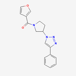 furan-3-yl(3-(4-phenyl-1H-1,2,3-triazol-1-yl)pyrrolidin-1-yl)methanone