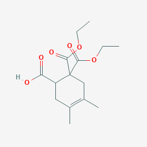 6,6-Bis(ethoxycarbonyl)-3,4-dimethylcyclohex-3-ene-1-carboxylic acid