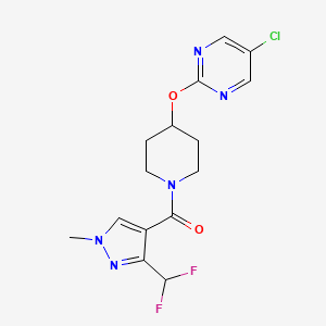 [4-(5-Chloropyrimidin-2-yl)oxypiperidin-1-yl]-[3-(difluoromethyl)-1-methylpyrazol-4-yl]methanone