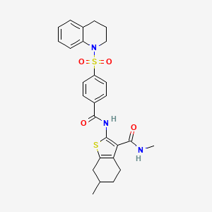 2-(4-((3,4-dihydroquinolin-1(2H)-yl)sulfonyl)benzamido)-N,6-dimethyl-4,5,6,7-tetrahydrobenzo[b]thiophene-3-carboxamide