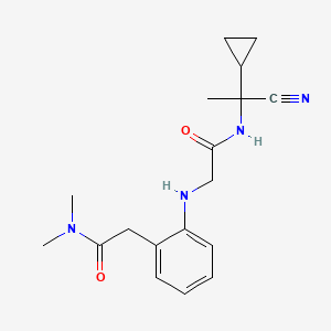 N-(1-cyano-1-cyclopropylethyl)-2-({2-[(dimethylcarbamoyl)methyl]phenyl}amino)acetamide