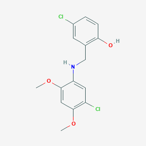 4-Chloro-2-{[(5-chloro-2,4-dimethoxyphenyl)amino]methyl}phenol