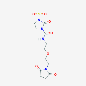 N-(2-(2-(2,5-dioxopyrrolidin-1-yl)ethoxy)ethyl)-3-(methylsulfonyl)-2-oxoimidazolidine-1-carboxamide