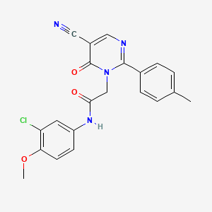 N-(3-chloro-4-methoxyphenyl)-2-(5-cyano-6-oxo-2-(p-tolyl)pyrimidin-1(6H)-yl)acetamide