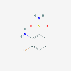 molecular formula C6H7BrN2O2S B2994655 2-Amino-3-bromobenzenesulfonamide CAS No. 339365-12-7