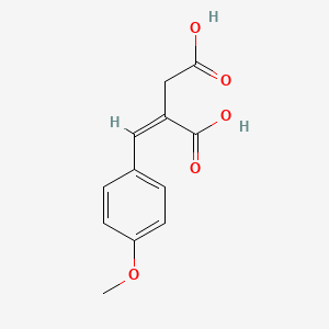 molecular formula C12H12O5 B2994672 2-(4-Methoxybenzylidene)succinic acid CAS No. 889-10-1
