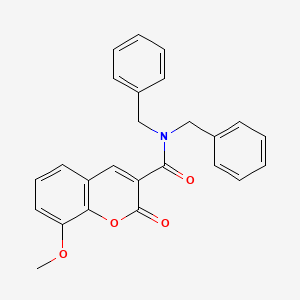 N,N-dibenzyl-8-methoxy-2-oxo-2H-chromene-3-carboxamide