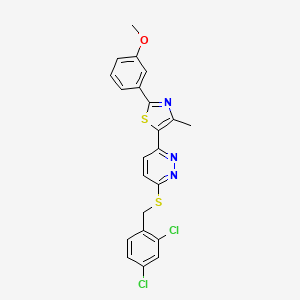 5-(6-((2,4-Dichlorobenzyl)thio)pyridazin-3-yl)-2-(3-methoxyphenyl)-4-methylthiazole