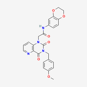 N-(2,3-dihydrobenzo[b][1,4]dioxin-6-yl)-2-(3-(4-methoxybenzyl)-2,4-dioxo-3,4-dihydropyrido[3,2-d]pyrimidin-1(2H)-yl)acetamide