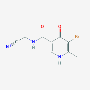 molecular formula C9H8BrN3O2 B2994694 5-bromo-N-(cyanomethyl)-4-hydroxy-6-methylpyridine-3-carboxamide CAS No. 1607310-04-2