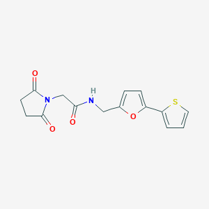 2-(2,5-dioxopyrrolidin-1-yl)-N-((5-(thiophen-2-yl)furan-2-yl)methyl)acetamide