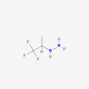 molecular formula C3H7F3N2 B2994750 1-(1,1,1-Trifluoropropan-2-YL)hydrazine CAS No. 118737-68-1