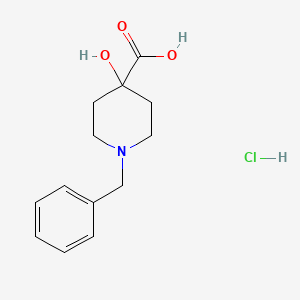 molecular formula C13H18ClNO3 B2994752 1-Benzyl-4-hydroxypiperidine-4-carboxylic acid hydrochloride CAS No. 1262988-77-1