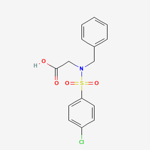 molecular formula C15H14ClNO4S B2994787 [Benzyl-(4-chloro-benzenesulfonyl)-amino]-acetic acid CAS No. 276695-40-0