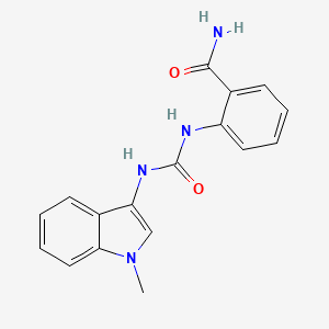 molecular formula C17H16N4O2 B2994879 2-(3-(1-methyl-1H-indol-3-yl)ureido)benzamide CAS No. 922939-44-4
