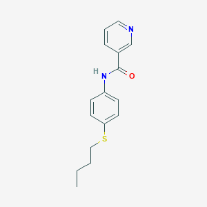 molecular formula C16H18N2OS B299488 N-[4-(butylsulfanyl)phenyl]nicotinamide 