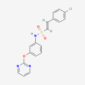 (E)-2-(4-chlorophenyl)-N-(3-pyrimidin-2-yloxyphenyl)ethenesulfonamide